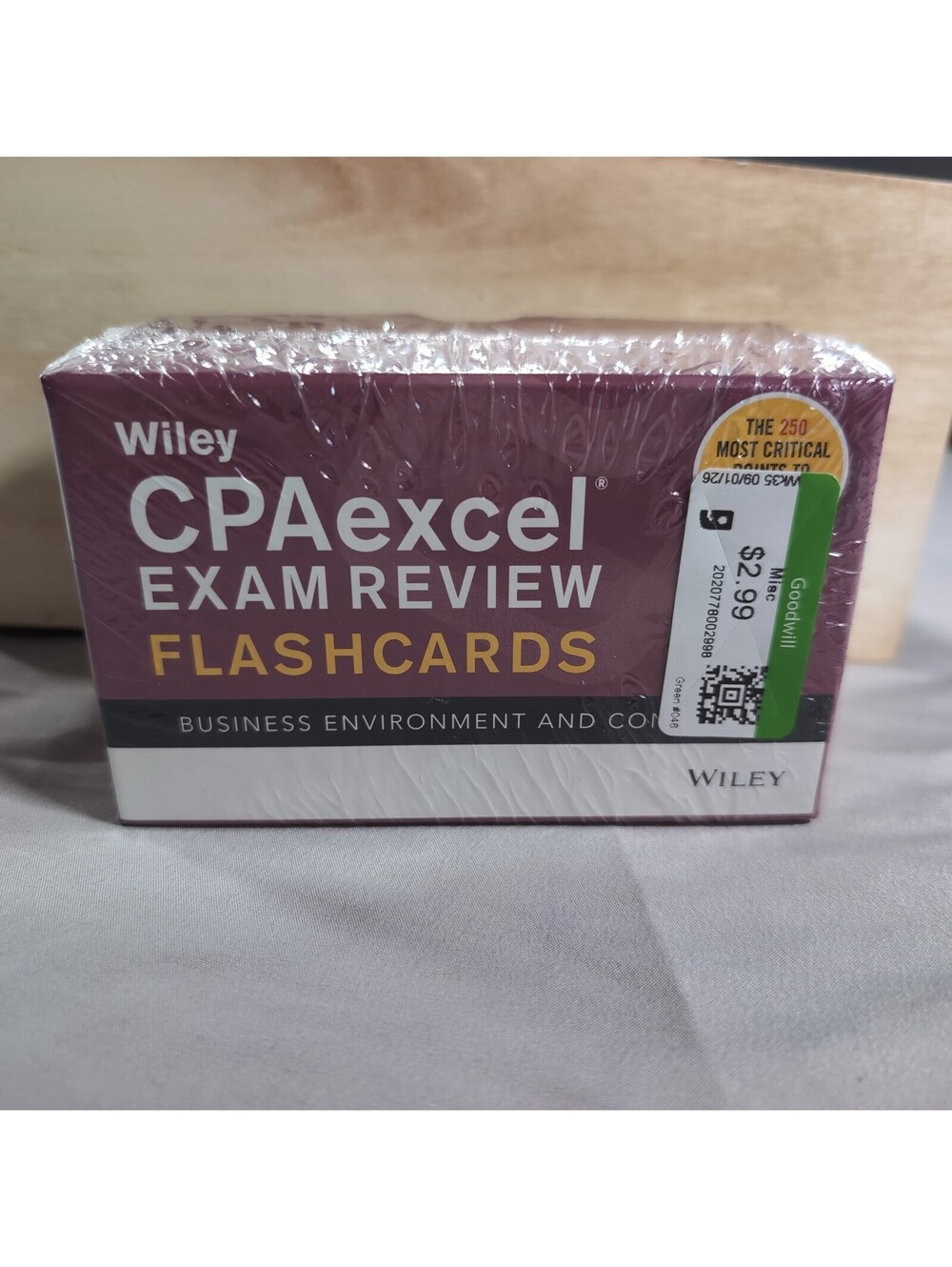 Wiley CPAexcel Exam Review Flashcards Business Environment Concepts New